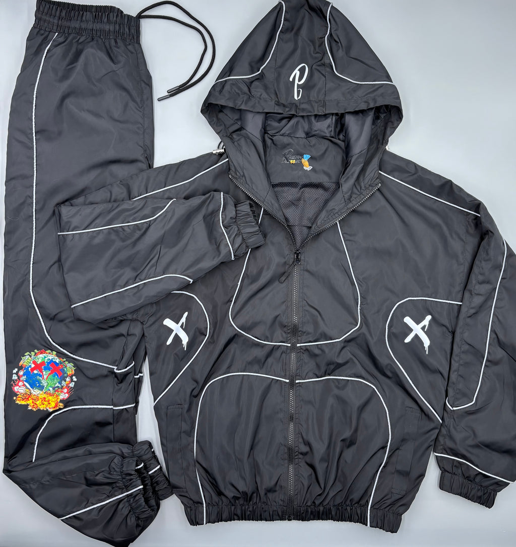 Reflected Windbreaker Set (Black)