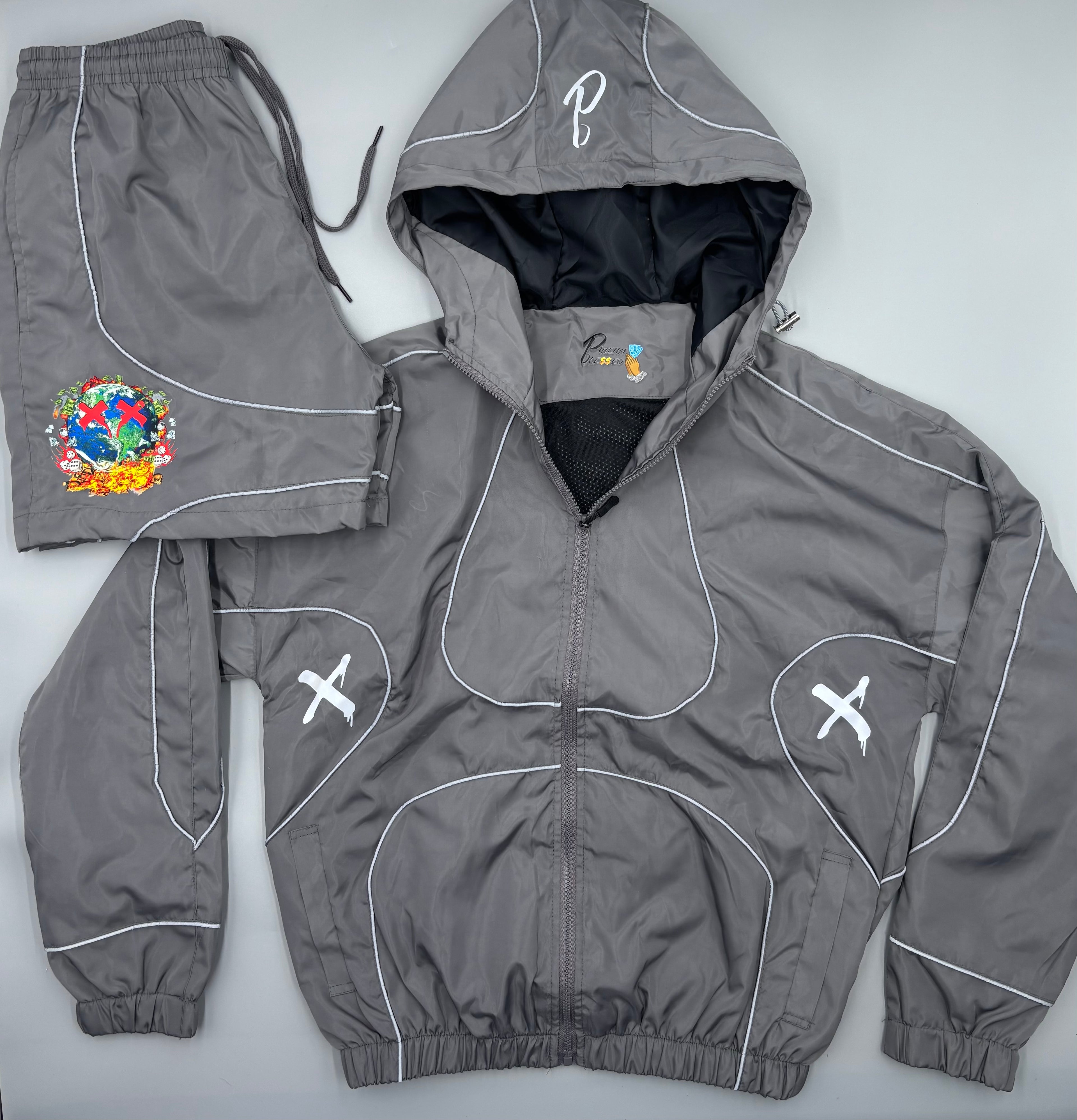 Reflected Windbreaker Set (Grey)