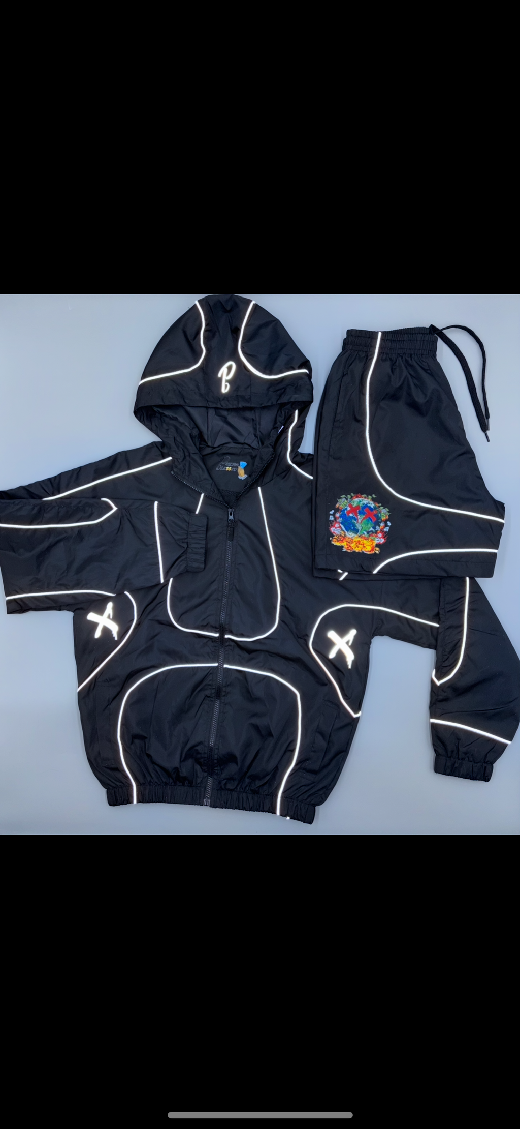 Reflected Windbreaker Set (Black)